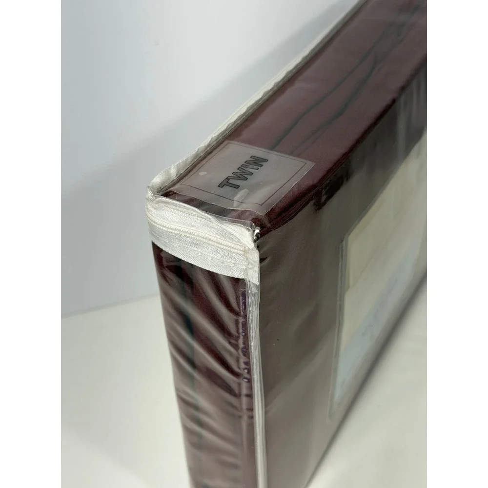 Home Classics Microfiber Sheet Set Twin Burgundy 3 Piece Deep Pocket New